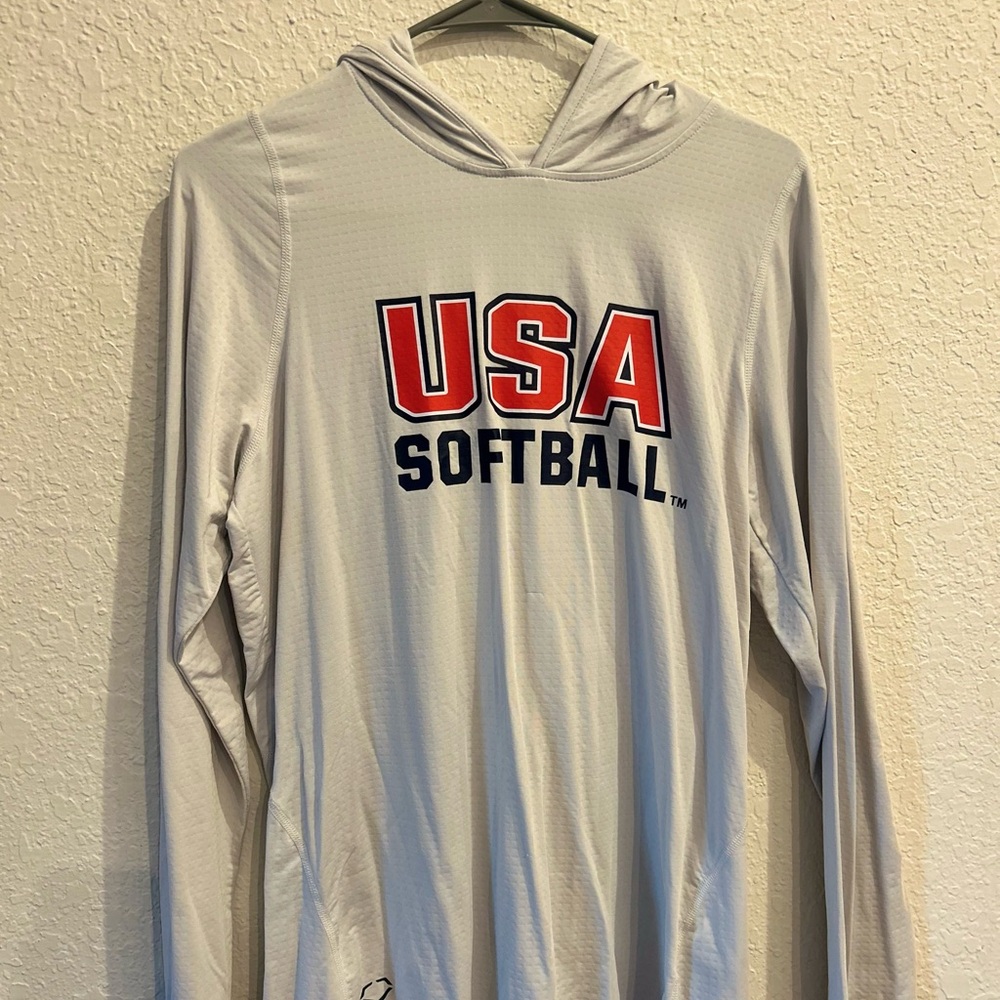 DSG Gray USA Softball Long Sleeve Tee